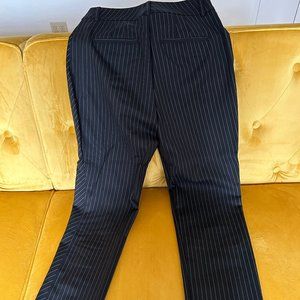 white house black market striped slim curvy ankle pants
